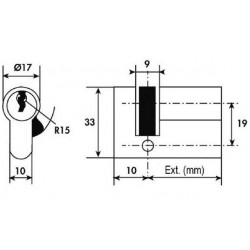 Tesa Demi-cylindre TE5 laiton 48563B 30x10 mm Kobleo