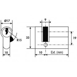 Tesa Demi-cylindre TE5 laiton varié 30x10 mm Kobleo