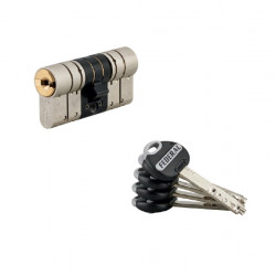 Thirard Cylindre à bouton 50 x 60 mm Nickelé mat avec 5 clés FEDERAL 2 Thirard Kobleo
