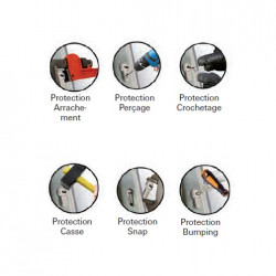 Thirard Cylindre à bouton 45 x 50 mm Nickelé mat avec 3 clés FEDERAL 2 Thirard Kobleo