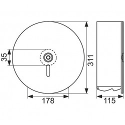 Pellet Distributeur de papier diamètre 31 cm chromé Pellet Kobleo