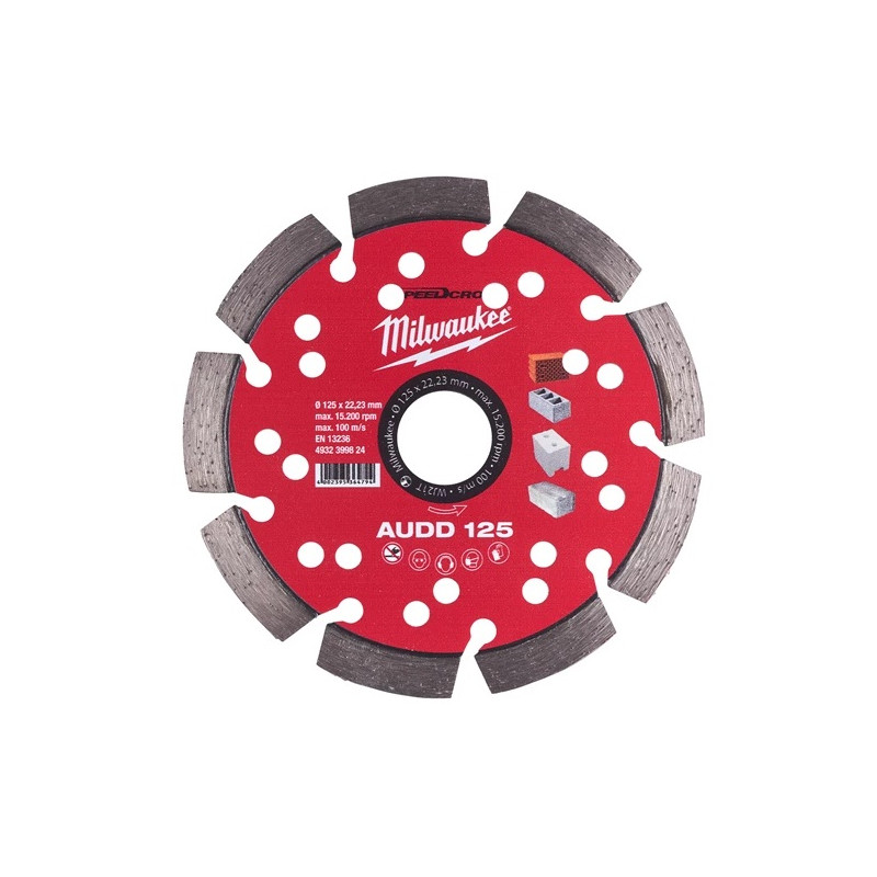 Milwaukee Disque diamant AUDD 125 x 22,23 x 2,6 mm Kobleo