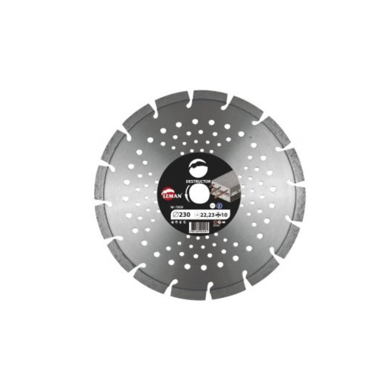 Leman Disque Diamant Segments Béton Armé, Acier 230x22,23 Ht 10 Leman Kobleo