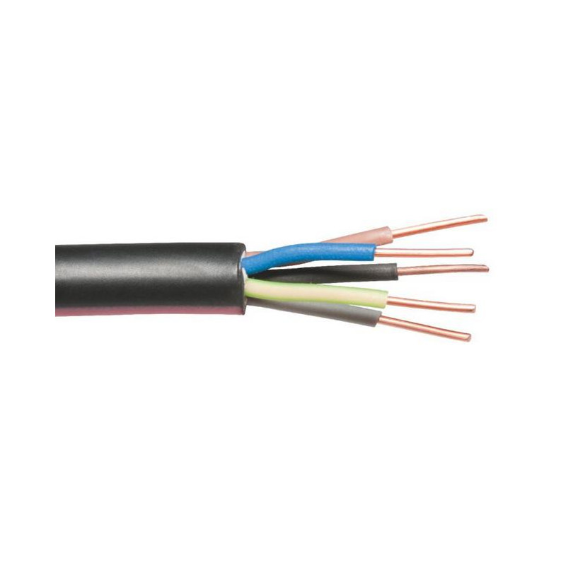 Lynelec Câble industriel rigide U 1000 R2V 5G1.5 mm² Diam 13 mm 100 m Kobleo