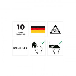 Hailo Echelle coulissante à main ProfiStep Duo 2x15 Ht travail 8,40m Hailo Kobleo