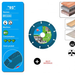 Leman Disque diamant segments Multi matériaux 22,23x125mm Kobleo