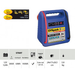 Gys Démarreur autonome 12V 18Ah 2 en 1 GYSPACK 400 Gys Kobleo