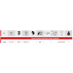 Femi Touret à meuler série industrie 450W 400V Diam 150 mm avec meule 241/M Kobleo
