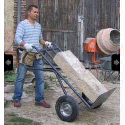 Fimm Diable 500 kg bavette fixe roues Diam 400 mm caoutchouc Kobleo Fimm Diable 500 kg bavette fixe roues Diam 400 mm caoutchouc Kobleo
