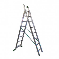 Fimm Échelle 2 plans charge 150 kg 10 11 marches en aluminium Kobleo