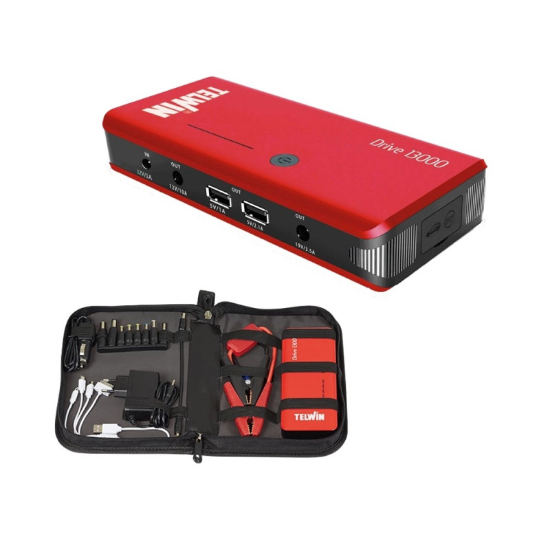 Telwin Démarreur portable multifonction DRIVE 13000 12V 12000mAh Telwin Kobleo Telwin Démarreur portable multifonction DRIVE 13000 12V 12000mAh Telwin Kobleo