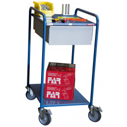 Fimm Servante d'atelier mobile charge 250 kg 2 plateaux 1 tiroir 635x470mm  Kobleo