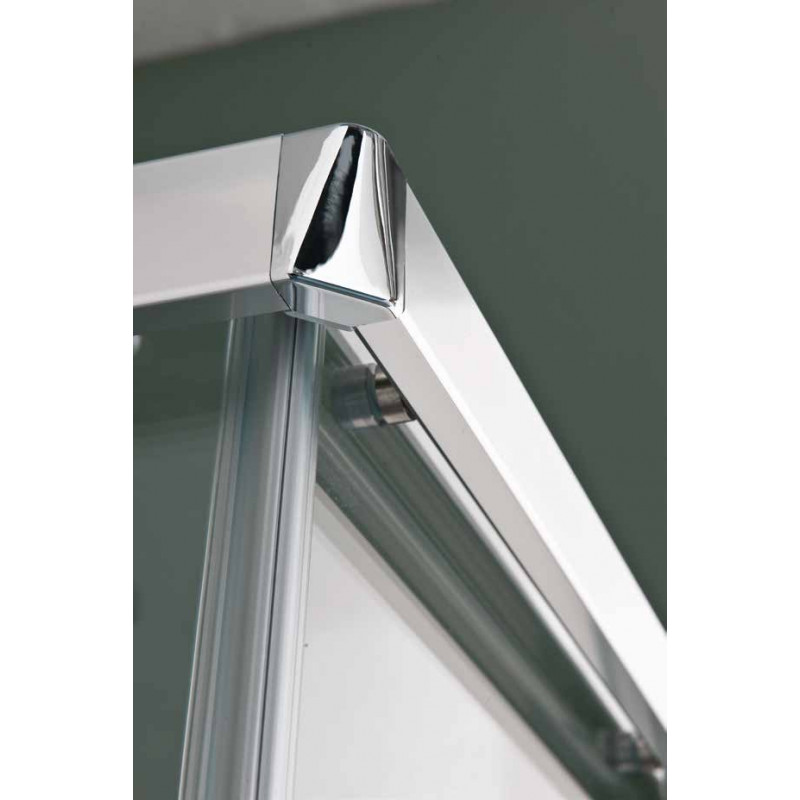 Samo Paroi douche d'angle ouverture coulissant 67-69cm profilé blanc transp Kobleo Samo Paroi douche d'angle ouverture coulissant 67-69cm profilé blanc transp Kobleo