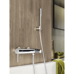 Grohe Ensemble de douche 1 jet avec support mural chromé Euphoria Cosmopolit Kobleo