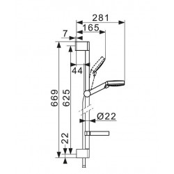 Hansgrohe Ensemble de douche Crometta Vario Diam 100 mm Kobleo
