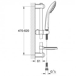 Grohe Ensemble douchette Euphoria chromé 2 jets 27230001 Grohe Kobleo
