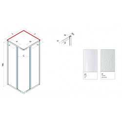 Samo Paroi douche d'angle ouverture coulissante 64-74cm granité Ciao Kobleo