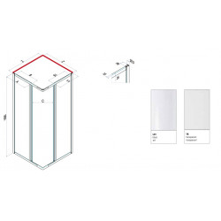 Samo Paroi douche rectangulaire coulissante 64-74/80-90cm 4 panneaux profil Kobleo Samo Paroi douche rectangulaire coulissante 64-74/80-90cm 4 panneaux profil Kobleo