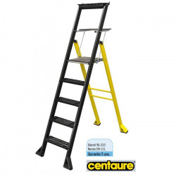 Centaure Escabeau Aluminium à marches caillebotis 3,10 m MISTER T 5 marches Kobleo