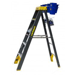 Centaure Escabeau en fibre de verre 3+1 marches hauteur d'accès 230 m Swing Pro Kobleo