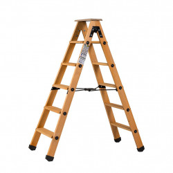 Centaure Escabeau double accès bois 2x5 marches tablette Kobleo