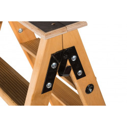 Centaure Escabeau double accès bois 2x8 marches tablette Kobleo