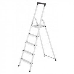 Hailo Escabeau bricoleur 5 marches alu Ht d'accès 310 cm L40 Hailo Kobleo
