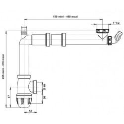 Valentin Ensemble Vidage en plastique 1 bac universel Kobleo