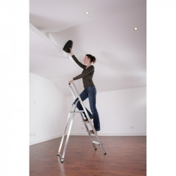 Hailo Escabeau bricoleur 6 marches Ht d'accès 330 cm Selekta MixAlu Kobleo