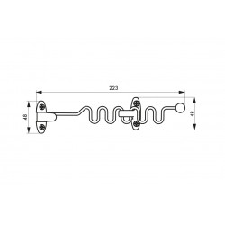 Thirard Entrebailleur de fenêtre à 1 ou 2 vantaux 223 x 48 mm doré 900407 Thirard Kobleo