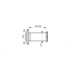 Thirard Equipement de porte JUDAS 200° laiton poli 900452 Thirard Kobleo