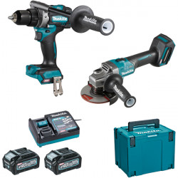 Makita Ensemble de 2 machines 40 V max Li-Ion 4 Ah XGT DF001G GA005G DK0124 Makita Kobleo