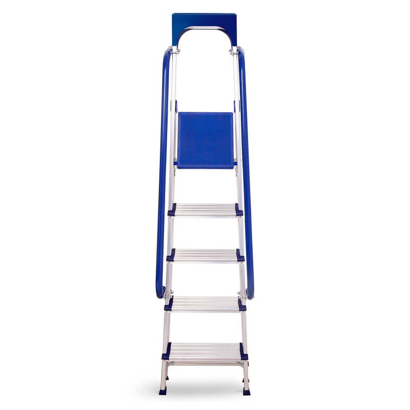 Hoström Escabeau Secure 5 marches 112cm alu renforcé porte-outils rampes Hostrom Kobleo Hoström Escabeau Secure 5 marches 112cm alu renforcé porte-outils rampes Hostrom Kobleo