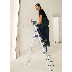 Hoström Escabeau 6 marches SECURE pro alu sécurisé plateforme 135cm Hostrom Kobleo Hoström Escabeau 6 marches SECURE pro alu sécurisé plateforme 135cm Hostrom Kobleo