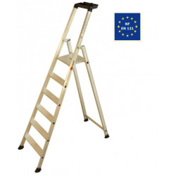 Escalux Escabeau Aluminium SUPERPRO 6 marches Hauteur 3,32 m ESCAPRO Kobleo