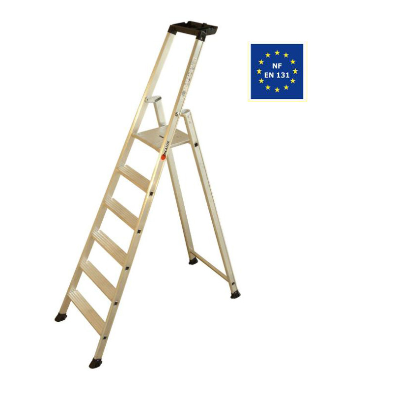 Escalux Escabeau Aluminium SUPERPRO 6 marches Hauteur 3,32 m ESCAPRO Kobleo