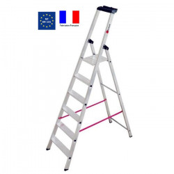 Escalux Escabeau 6 marches Escalux ESCANORM sertie aluminium hauteur 3,26m Kobleo