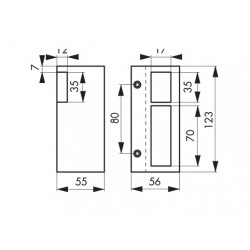 Thirard Gâche à commande électrique pour serrure verticale réversible Kobleo