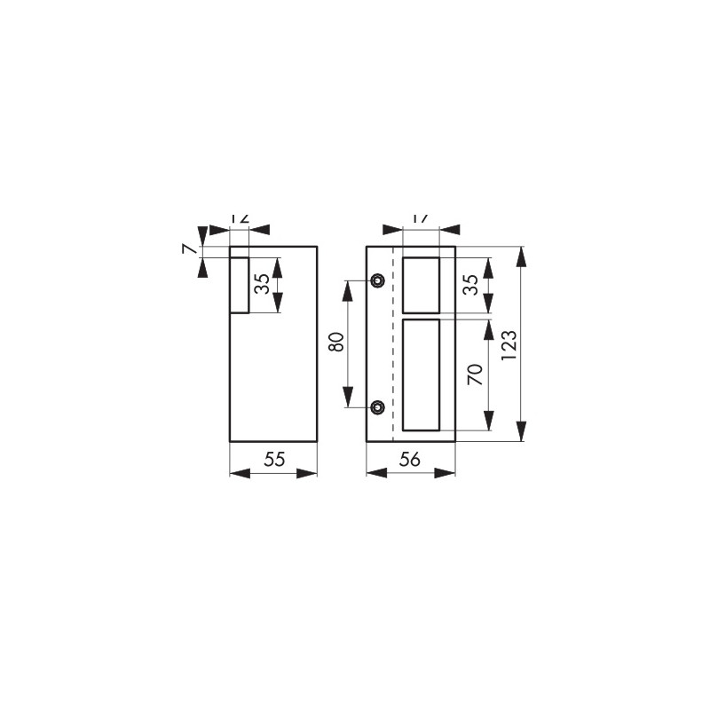 Thirard Gâche à commande électrique pour serrure verticale réversible Kobleo Thirard Gâche à commande électrique pour serrure verticale réversible Kobleo