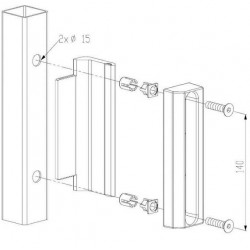 Locinox Gâche pour serrure LAKQ Brut Kobleo