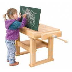 Ramia Etabli bois Junior (hêtre stratifié haute qualité) 1000x630x620-770mm  Kobleo