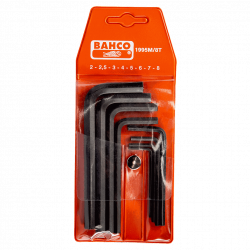 Bahco Jeu de 8 clés mâles 6 pans 2 à 8 mm finition phosphatée 1995M/8T Kobleo