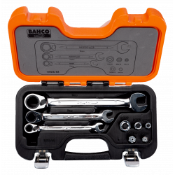 Bahco Jeu de clés mixtes à cliquet et d'adaptateurs 8 pièces 1RMA/S8 Bahco Kobleo