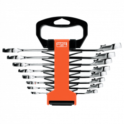 Bahco Jeu de 8 clés mixtes à cliquet en pouces, support en plastique 1RZ/SH8 Bahco Kobleo