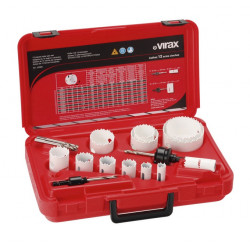 Virax Kit complet Coffret 12 scies cloches Diam 16-19-22-25-29-32-35-38-44-5 Virax Kobleo