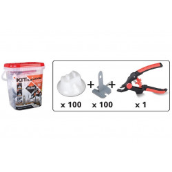 Rubi Kit TILE LEVEL QUICK 1 tenaille 100 brides100 coupelles réutilisables Kobleo