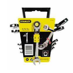 Stanley Jeu de 6 clés mixtes à cliquet tête indexable 4-91-444 Stanley Kobleo