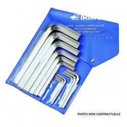Irimo Jeu de 6 clés mâles pour vis à 6 pans nickelées 2 6 mm 41011 Irimo Kobleo