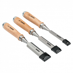 Bahco Jeu de 3 ciseaux à bois poignée bois 12, 18 et 25 mm 425-081 Bahco Kobleo
