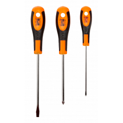 Bahco Jeu de 3 tournevis vis à fente/Phillips avec poignée en caoutchouc 600 Bahco Kobleo